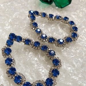 Sapphire color teardrop earring